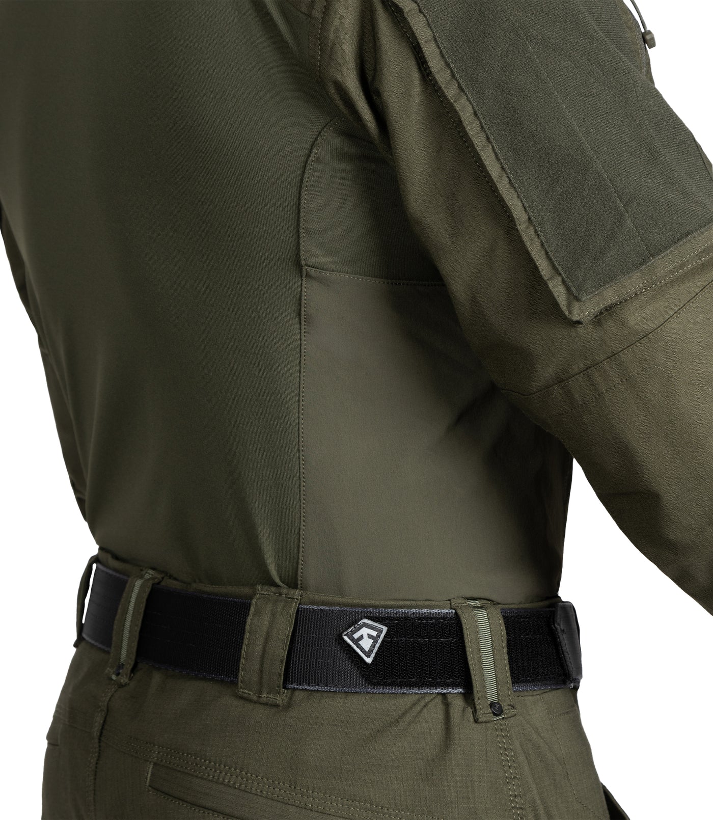 Cordura Side Panel on Men's Defender Shirt in OD Green