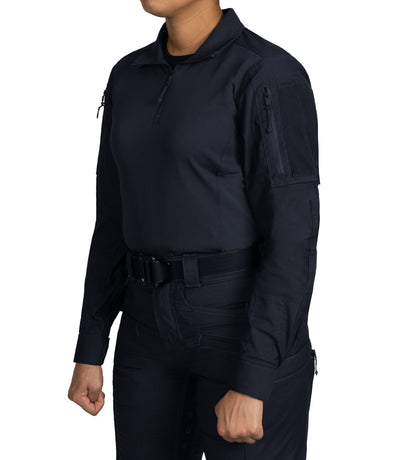 Side of Women's Defender Shirt in Midnight Navy