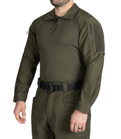 Side of Men's Defender Shirt in OD Green