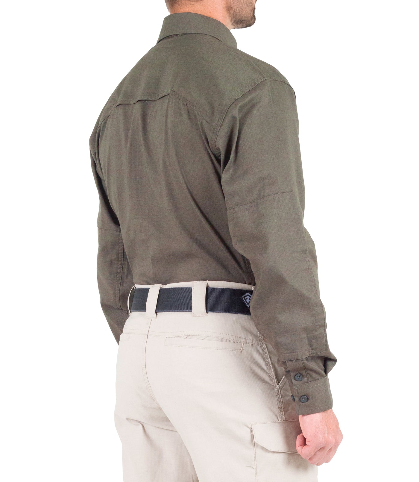 Side of Men's V2 Tactical Long Sleeve Shirt in Ranger Green