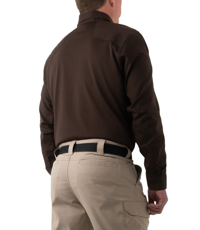 Side of Men's V2 Pro Performance Shirt in Kodiak Brown