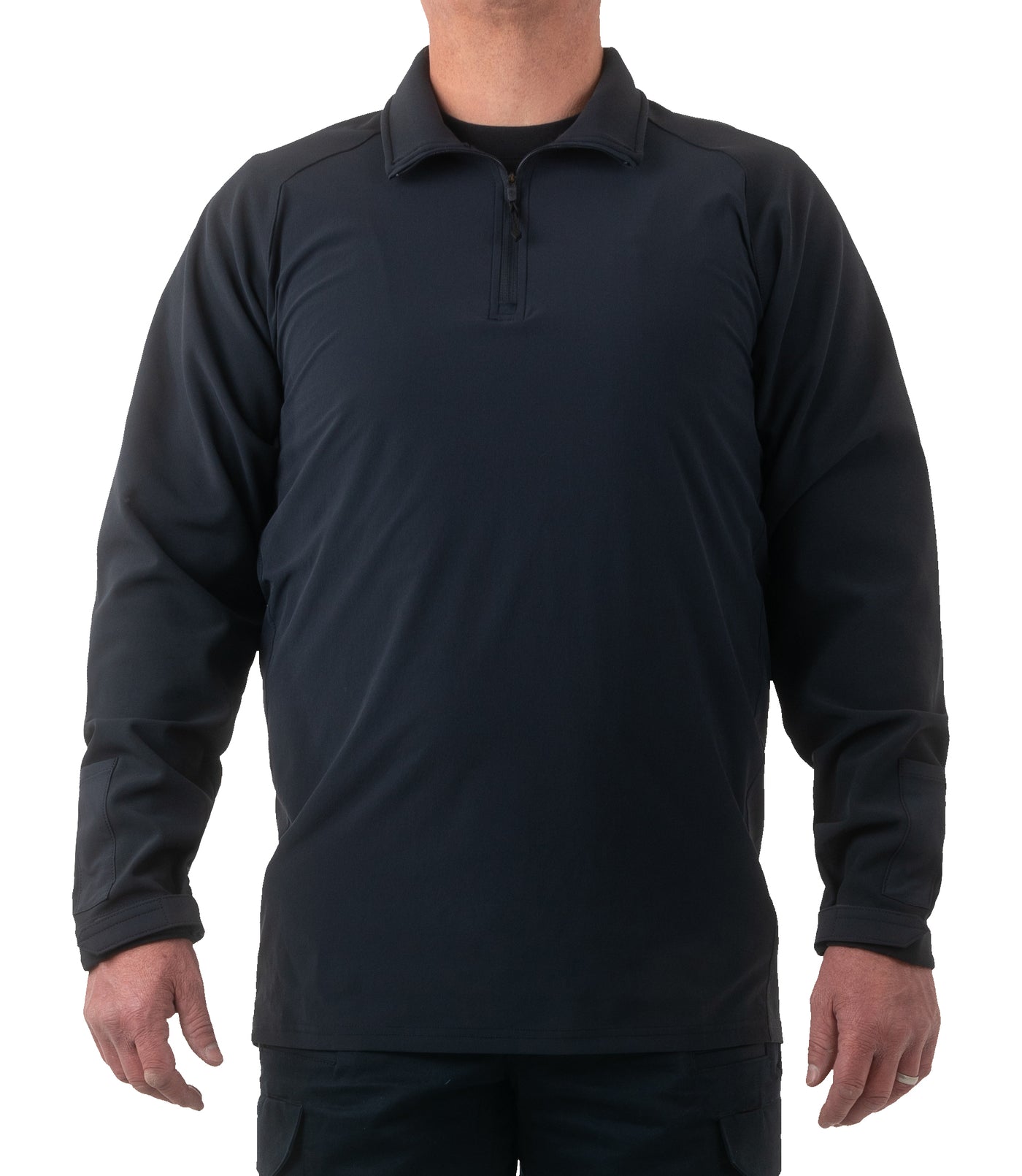 Front of Men's Pro Duty Pullover in Midnight Navy