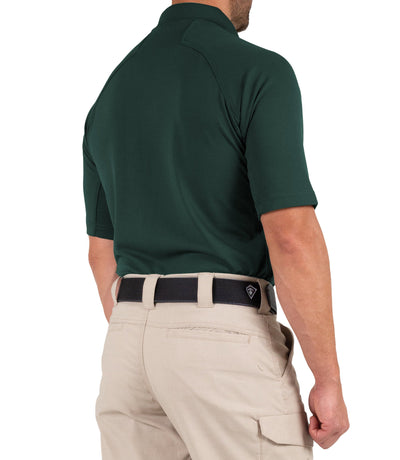 Side of Men's Performance Short Sleeve Polo in Spruce Green