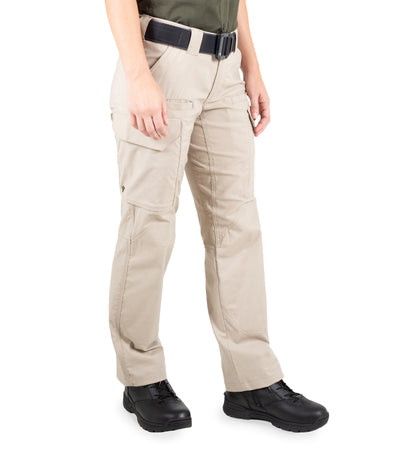 Side of Women's V2 Tactical Pants in Khaki