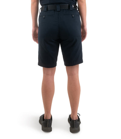 Back of Women's Cotton Station Short in Midnight Navy