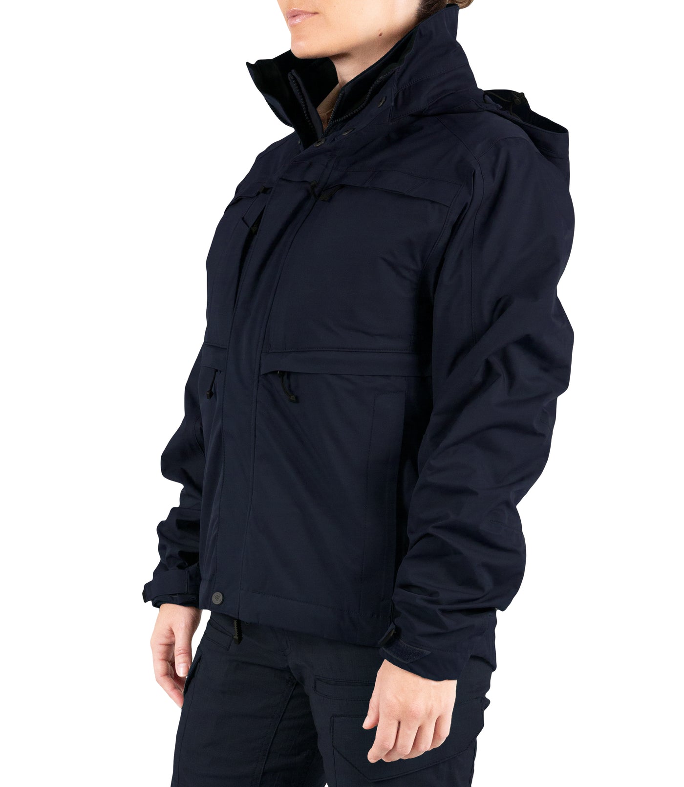 Side of Women’s Tactix System Jacket in Midnight Navy