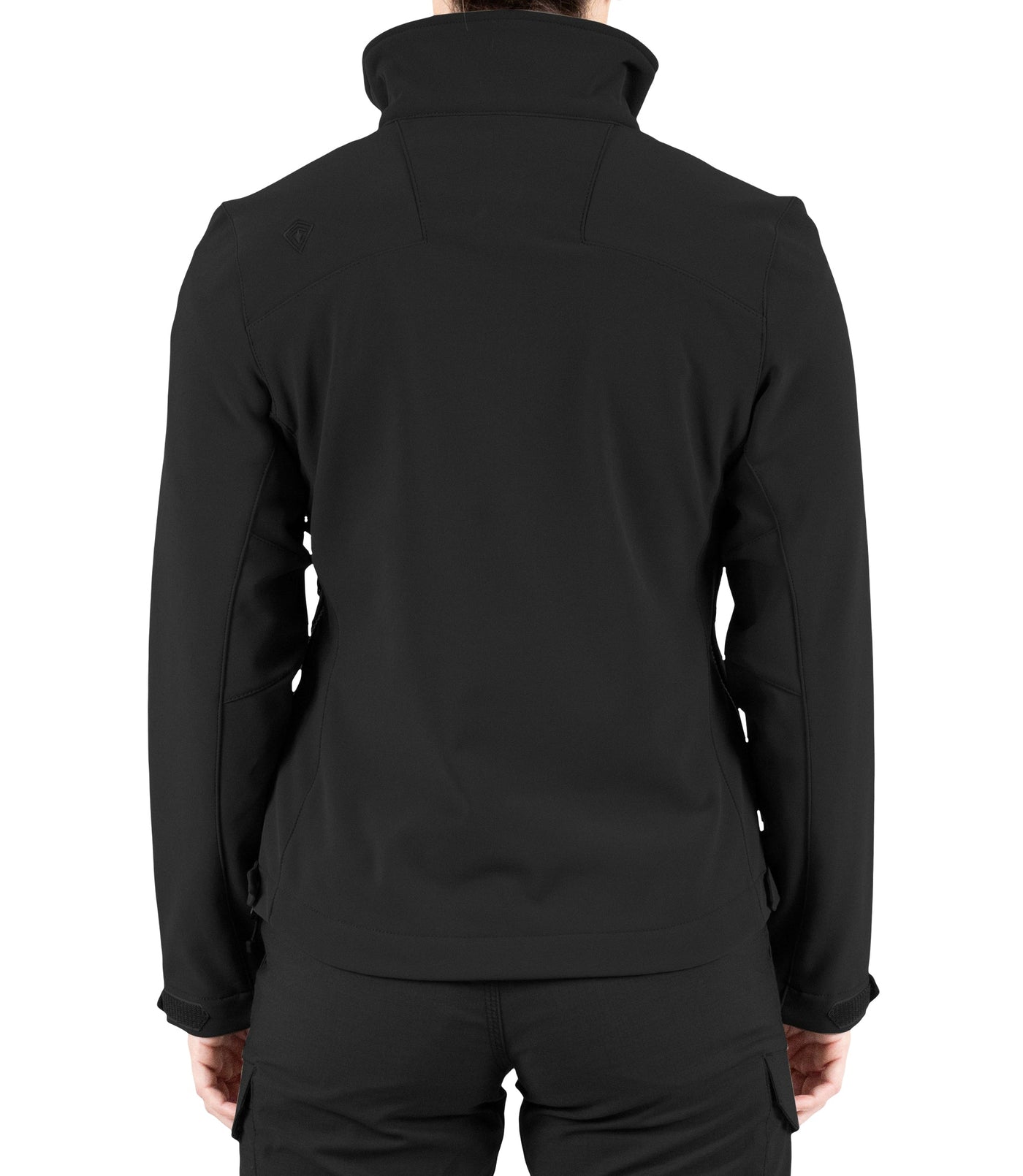 Back of Women’s Tactix Softshell Short Jacket in Black