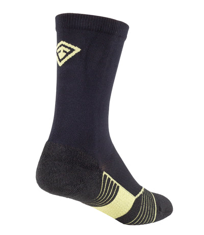 Back of Advanced Fit 6" Sock in Black