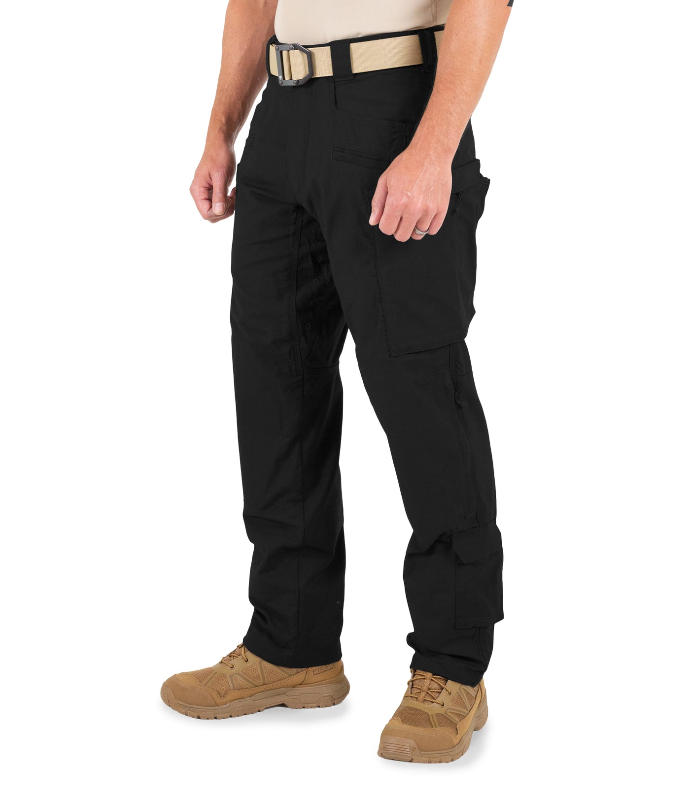 Side of Men's Defender Pants in Black