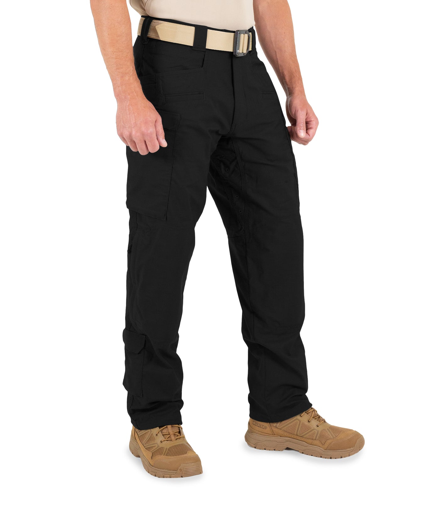 Side of Men's Defender Pants in Black