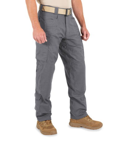 Side of Men's Defender Pants in Wolf Grey