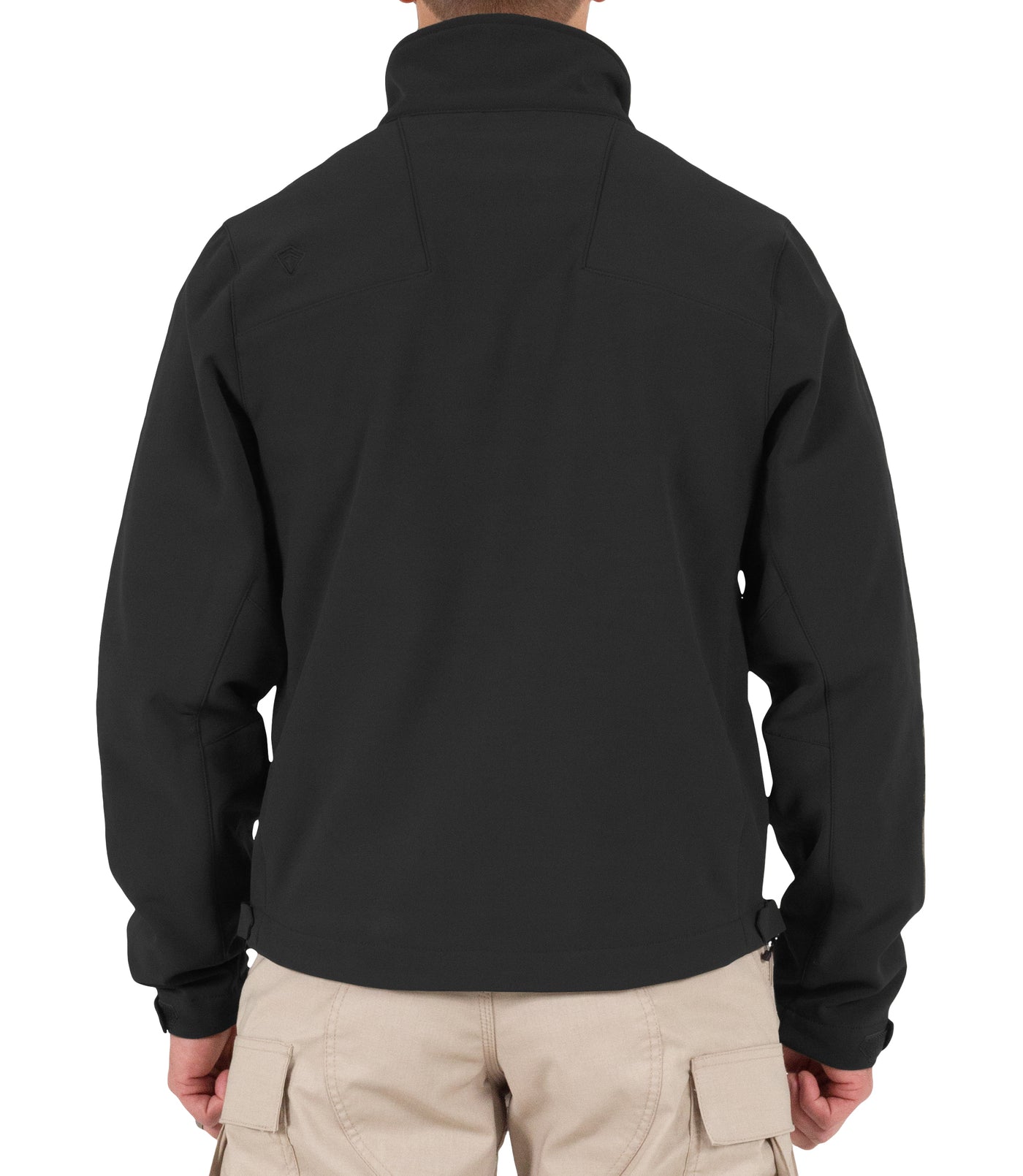 Back of Men's Tactix Softshell Jacket in Black