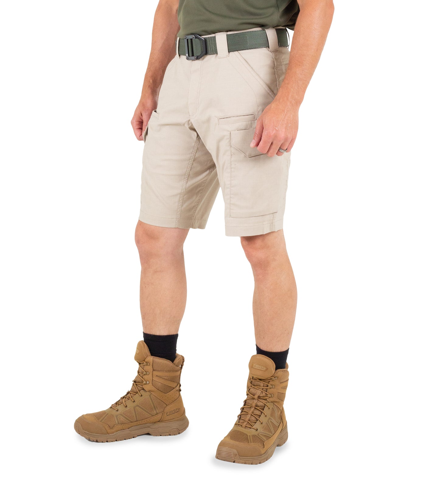 Side of Men's V2 Tactical Short in Khaki